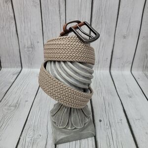 Men's Beige Woven Belt